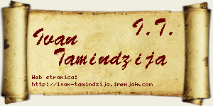 Ivan Tamindžija vizit kartica